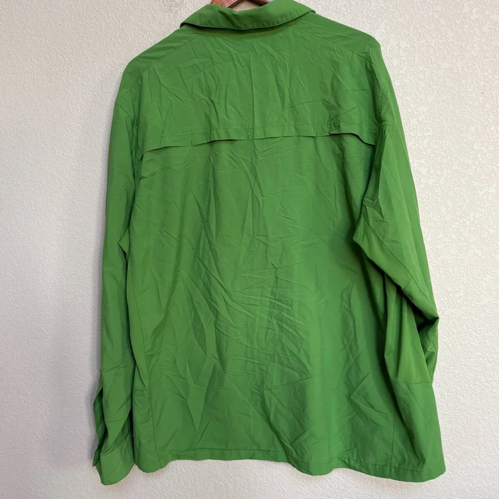 Mountain Hardwear Canyon Long Sleeve Hiking Button Shirt Green Men’s XL Outdoor - Picture 2 of 7
